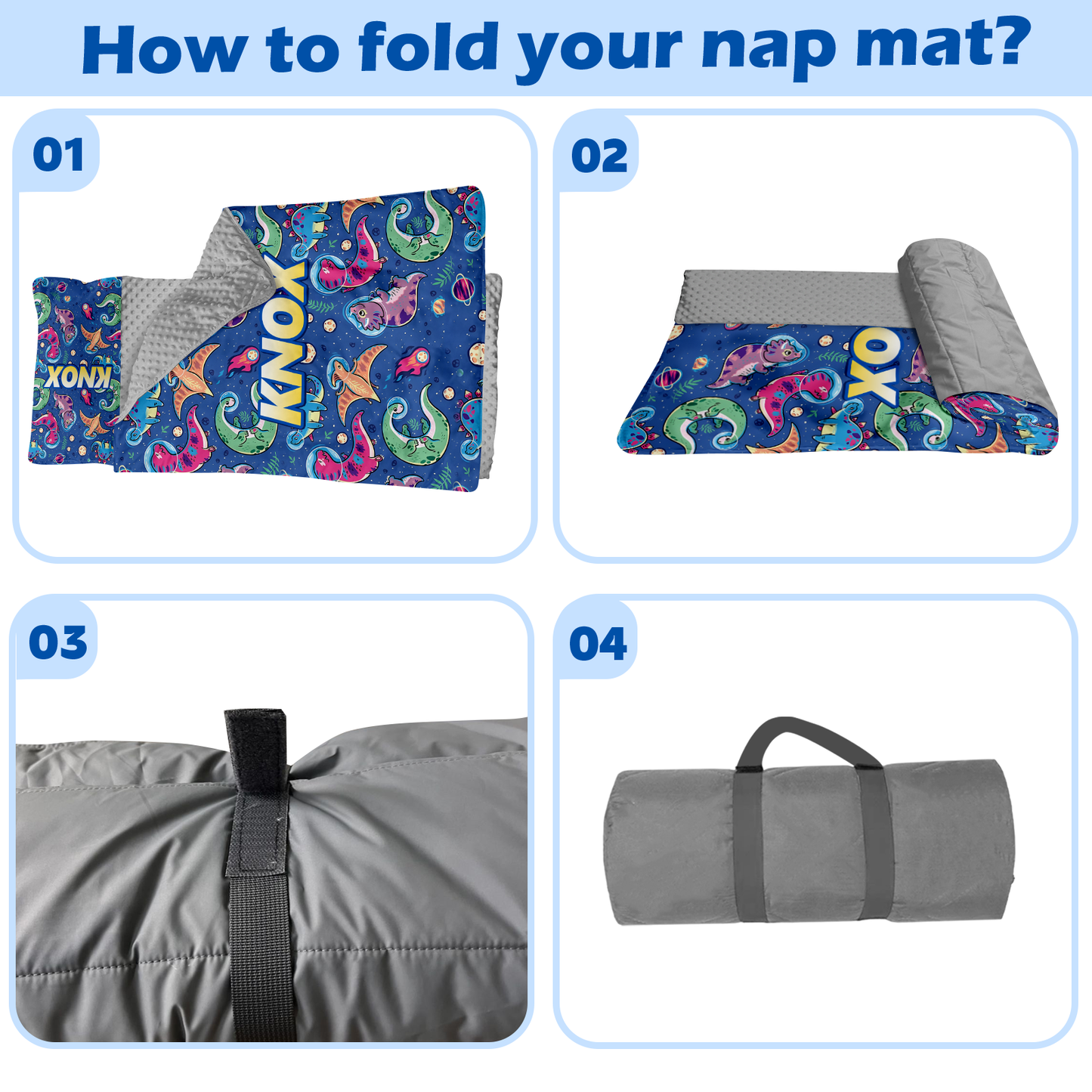 Personalized Nap Mat Dinosaur 08 Edition
