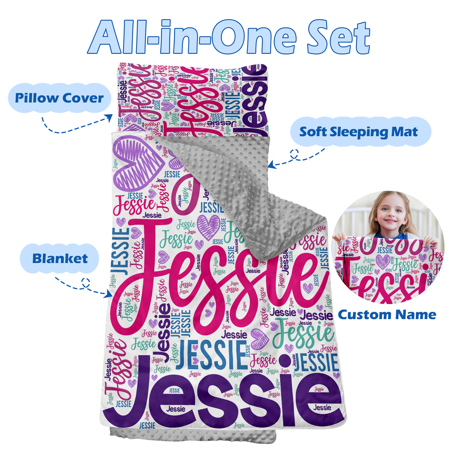 Personalized Nap Mat Monogrammed 02 Edition