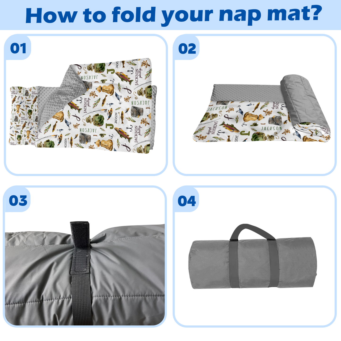 Personalized Nap Mat Monogrammed 03 Edition