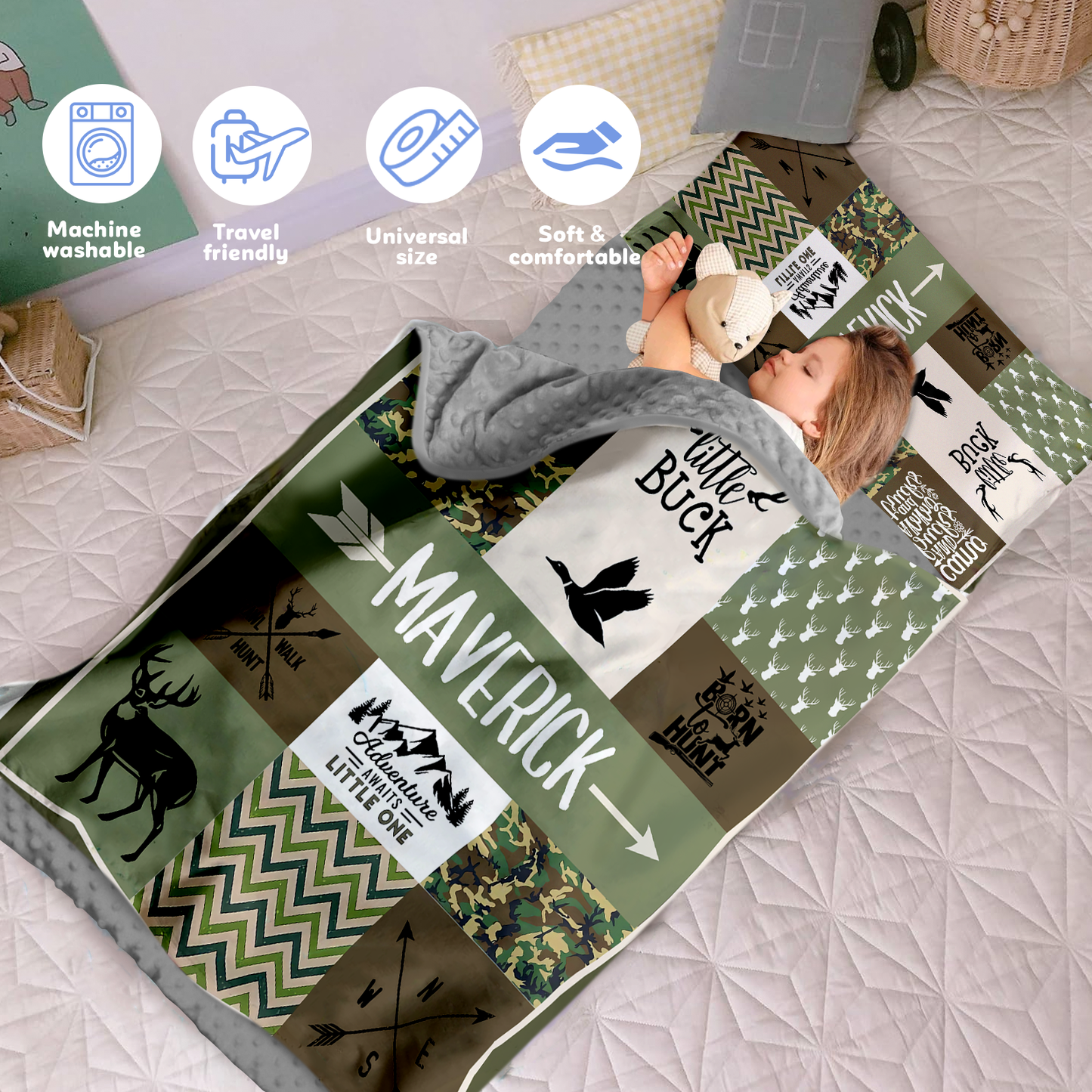 Personalized Nap Mat Woodland Animals Edition