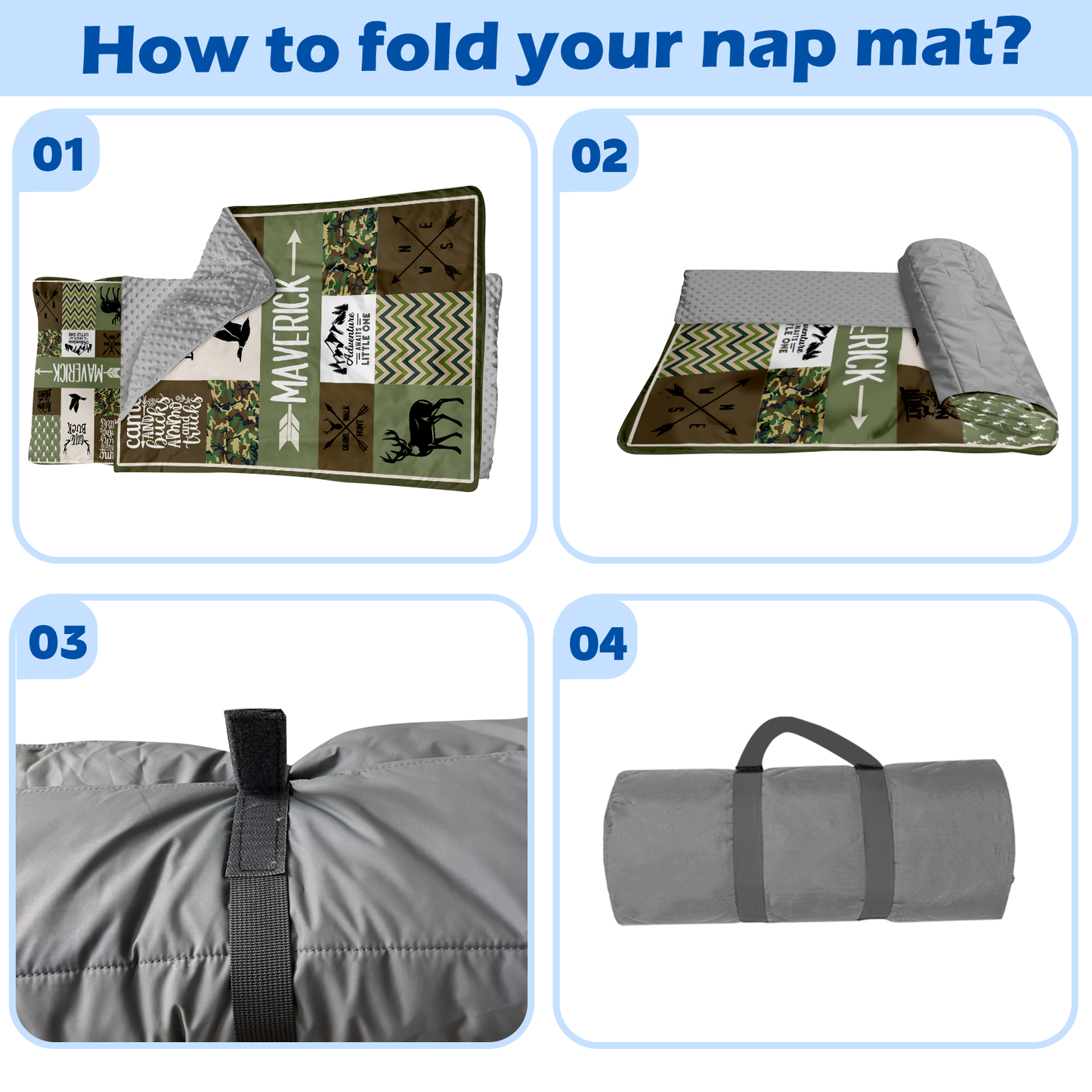 Personalized Nap Mat Woodland Animals Edition