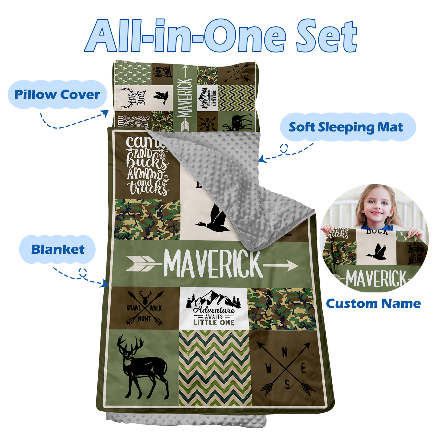 Personalized Nap Mat Woodland Animals Edition