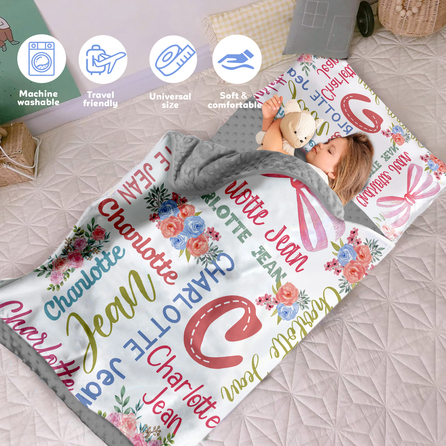 Personalized Nap Mat Monogrammed 04 Edition