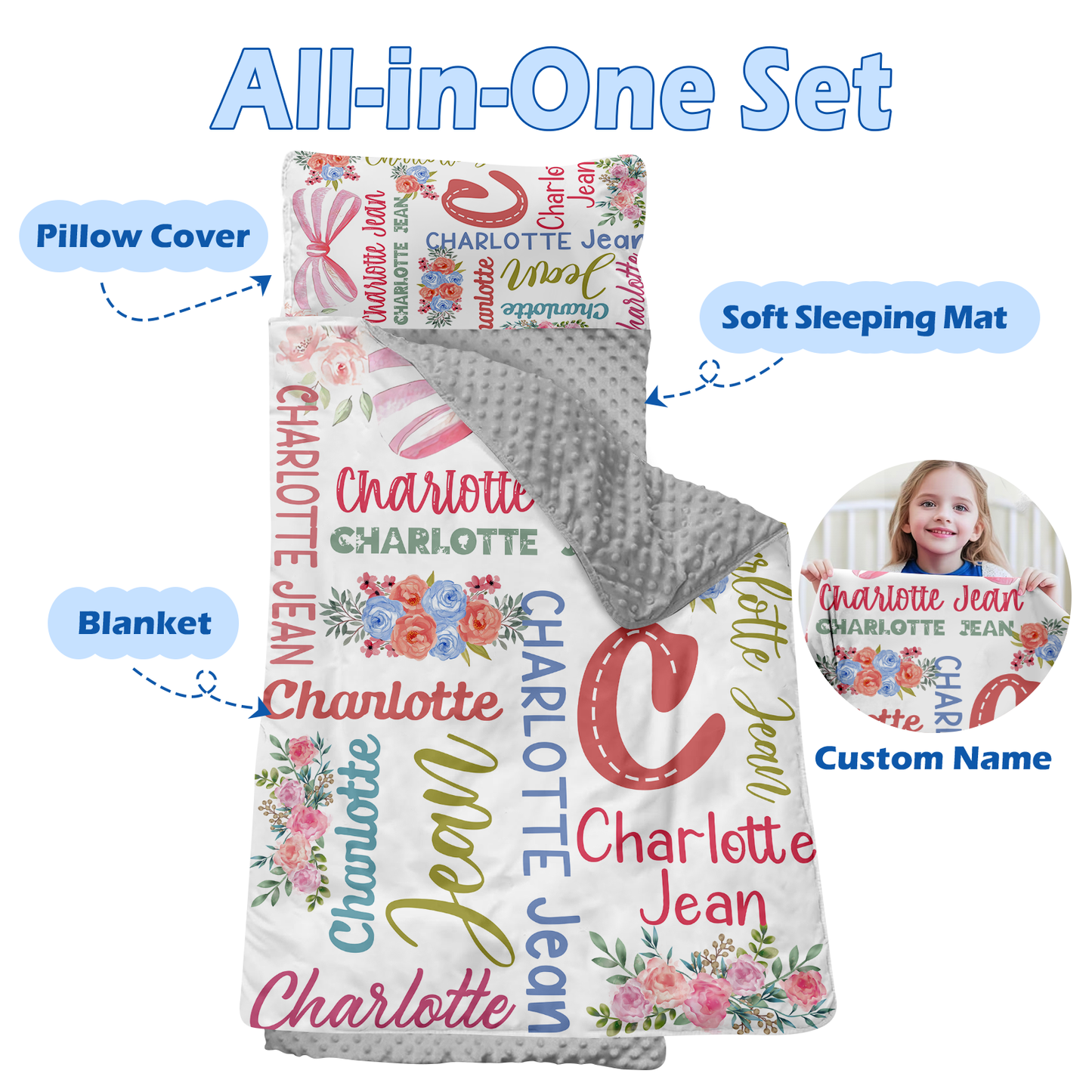 Personalized Nap Mat Monogrammed 04 Edition