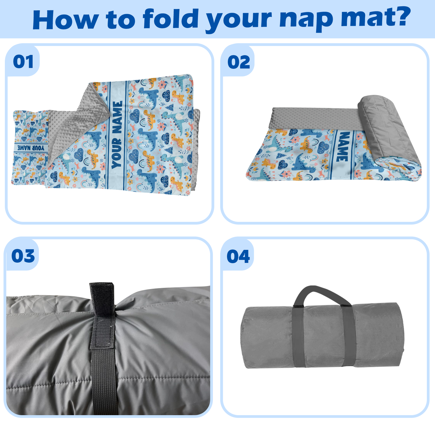 Personalized Nap Mat Dinosaur 09 Edition