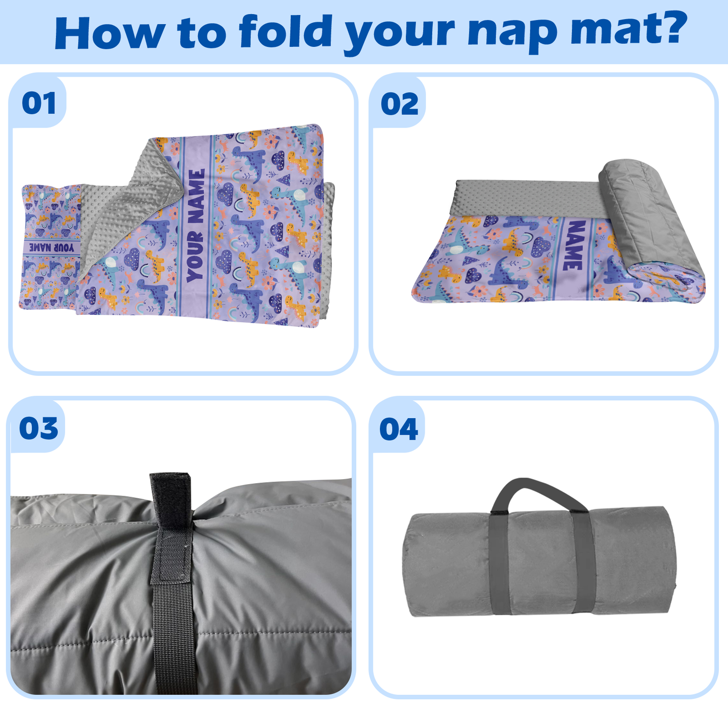Personalized Nap Mat Dinosaur 10 Edition