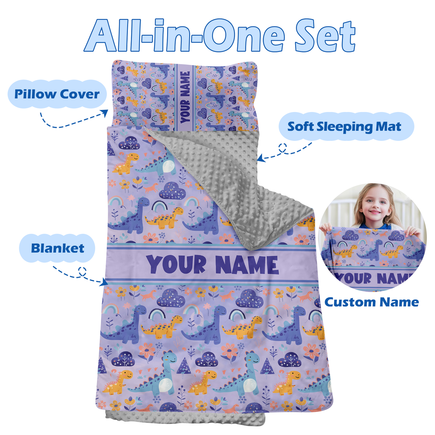 Personalized Nap Mat Dinosaur 10 Edition