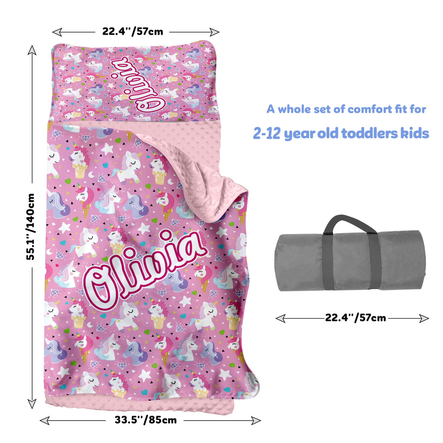 Personalized Nap Mat Unicorn 03 Edition