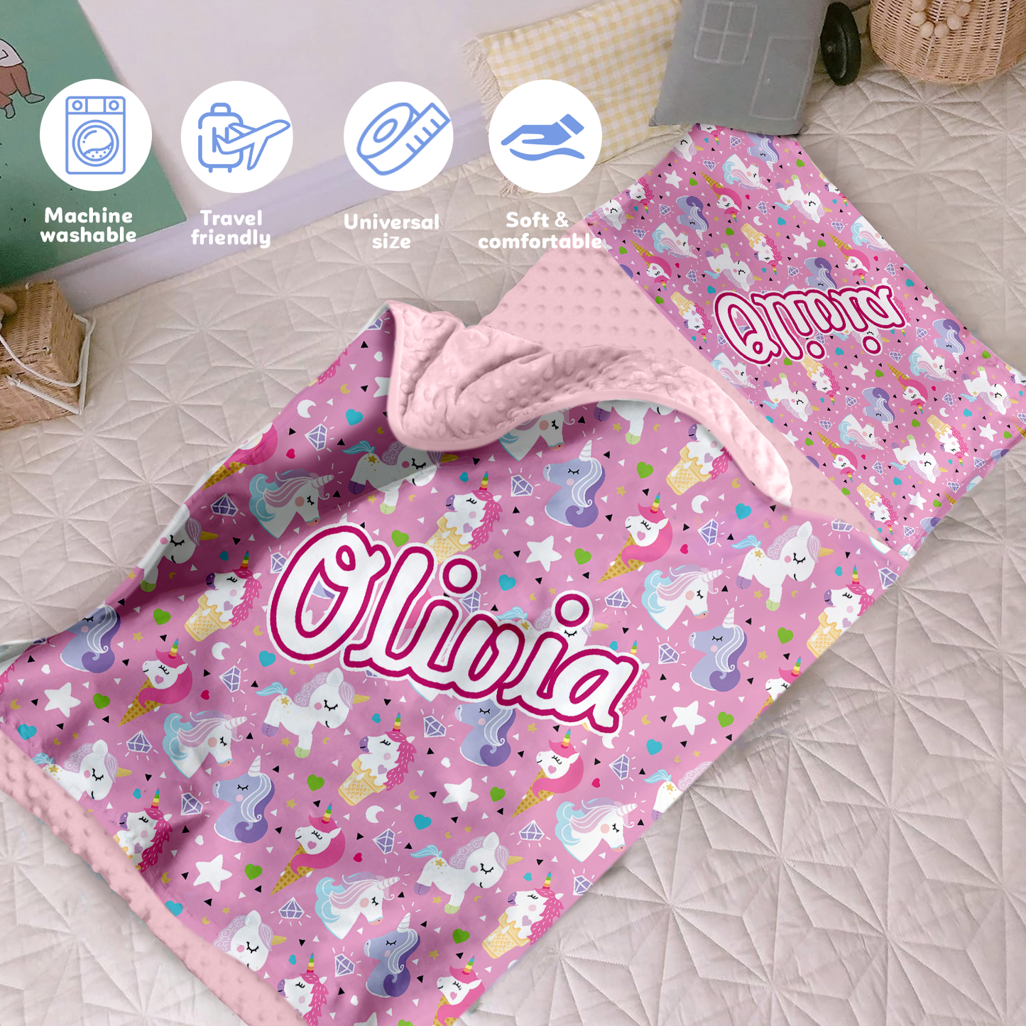 Personalized Nap Mat Unicorn 03 Edition