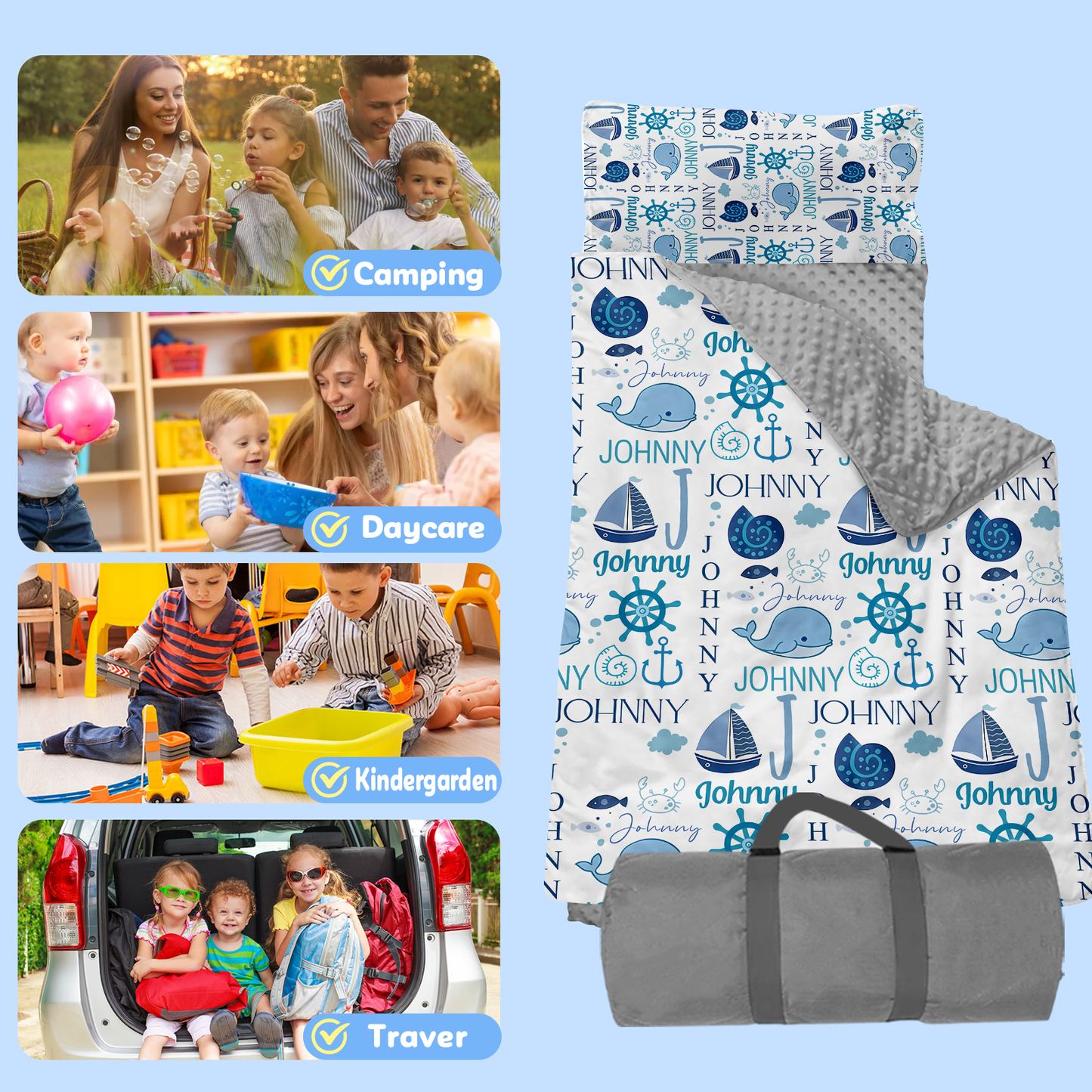 Personalized Nap Mat Ocean 02 Edition