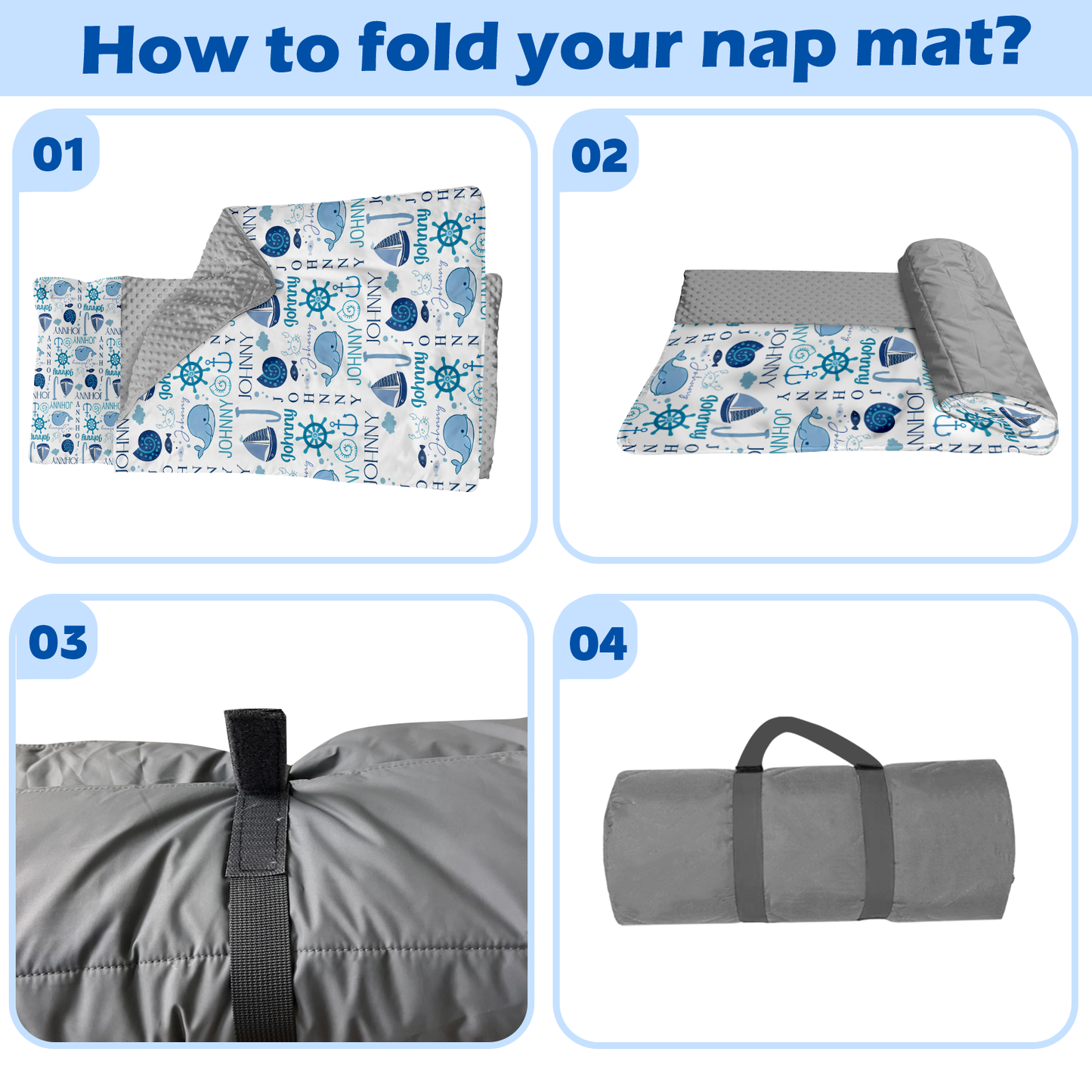 Personalized Nap Mat Ocean 02 Edition