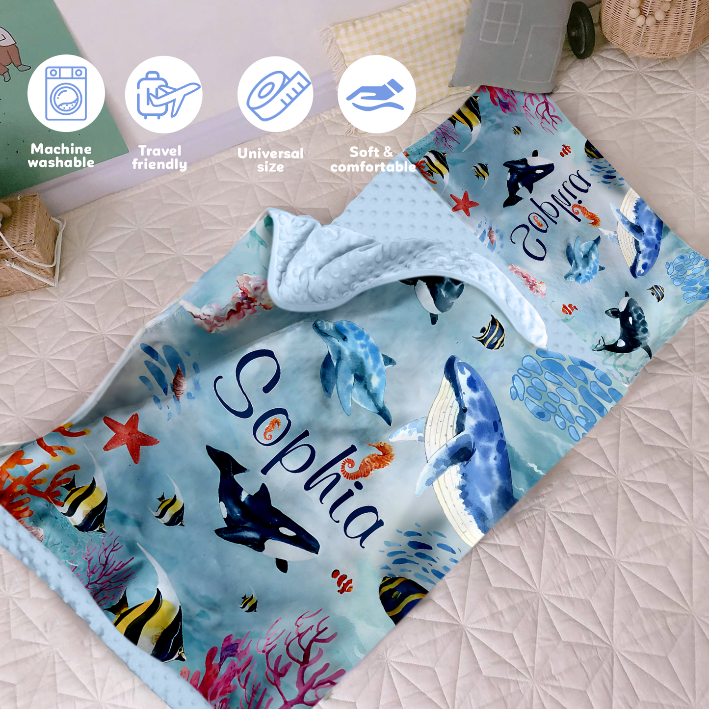 Personalized Nap Mat Ocean 03 Edition