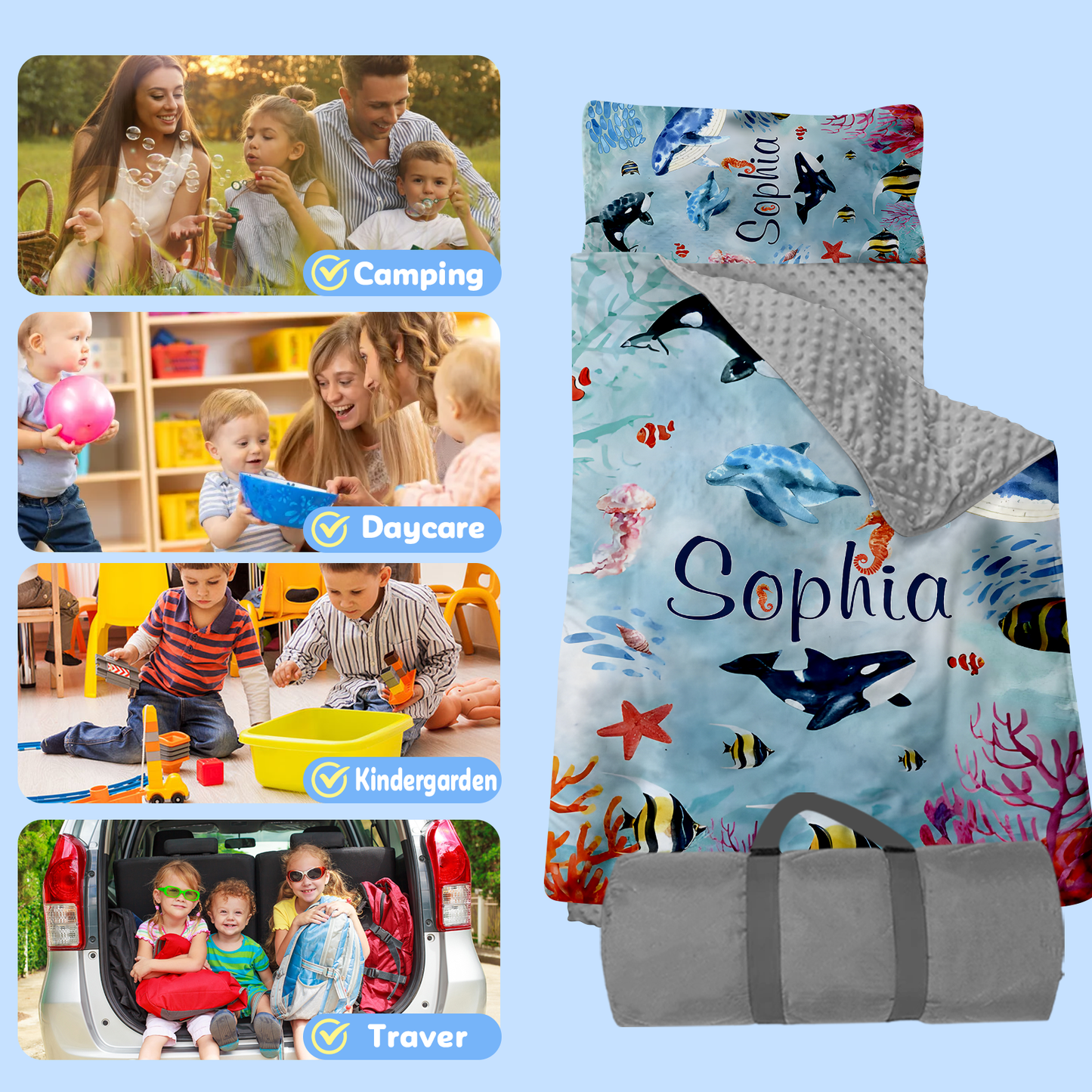 Personalized Nap Mat Ocean 03 Edition