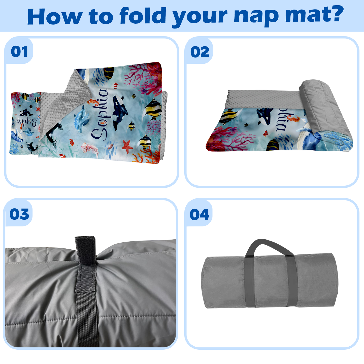 Personalized Nap Mat Ocean 03 Edition