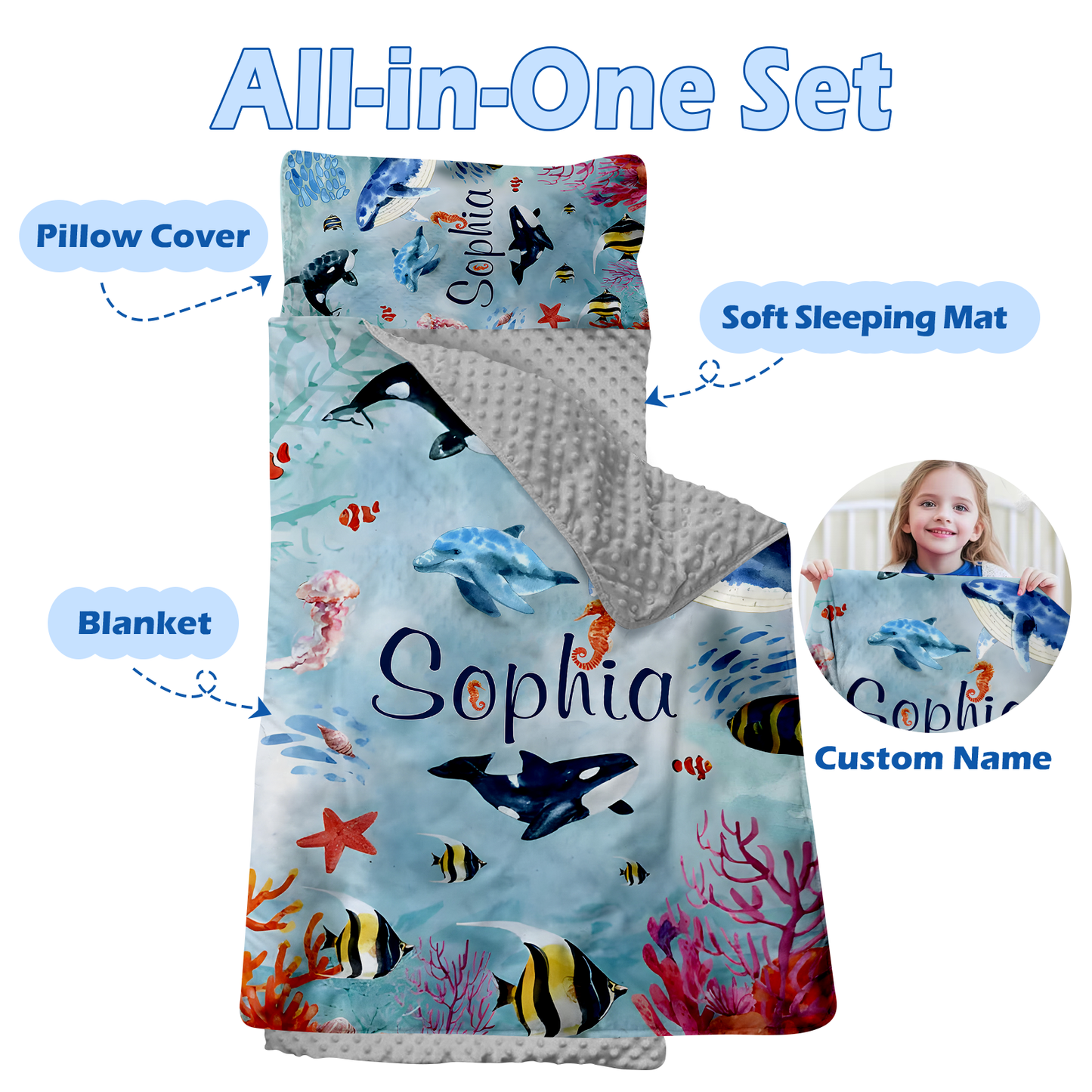 Personalized Nap Mat Ocean 03 Edition