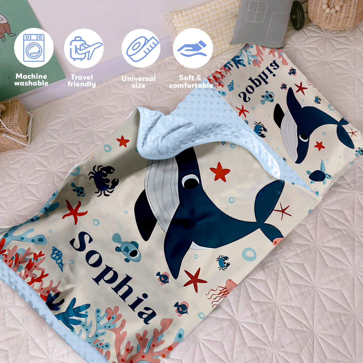 Personalized Nap Mat Ocean 04 Edition