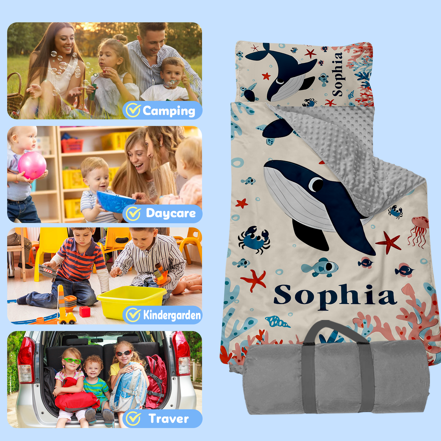 Personalized Nap Mat Ocean 04 Edition