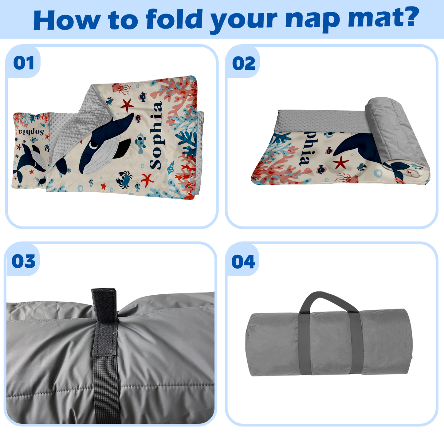 Personalized Nap Mat Ocean 04 Edition