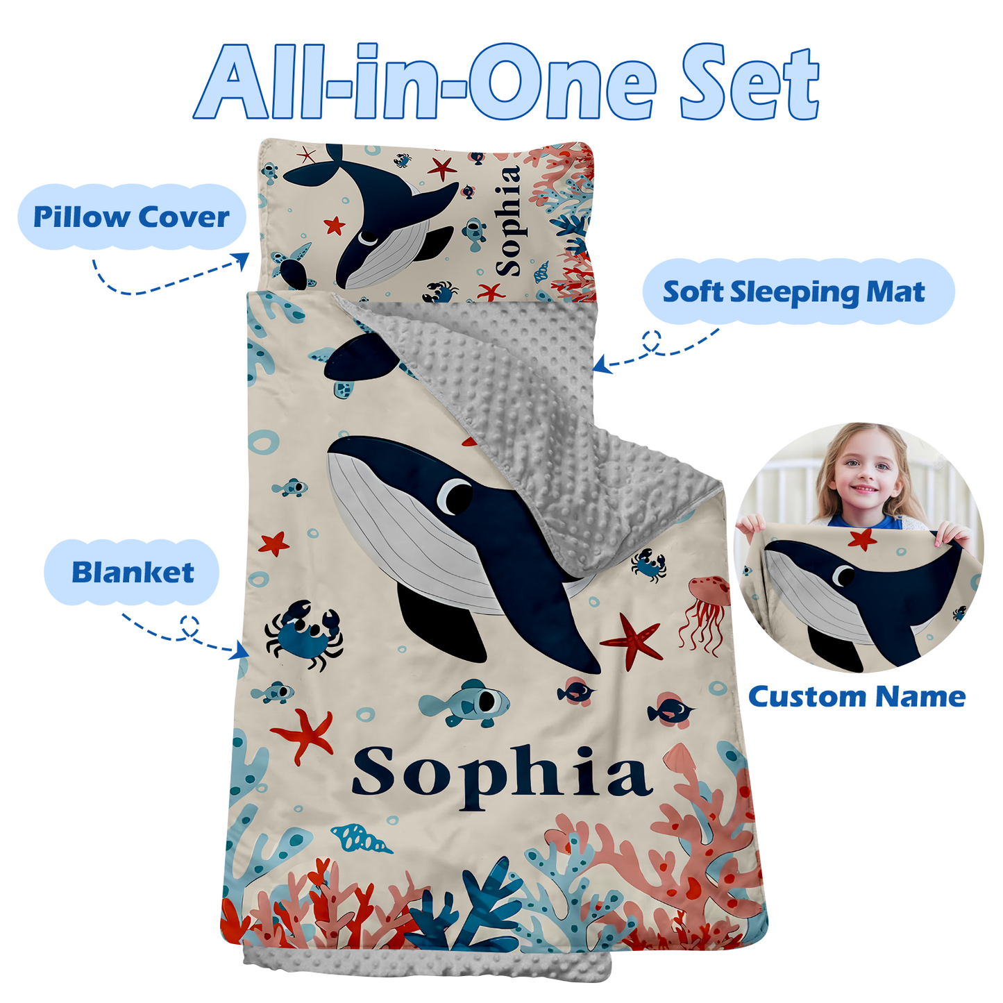 Personalized Nap Mat Ocean 04 Edition