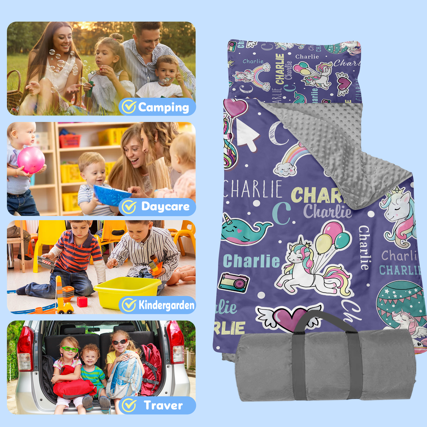 Personalized Nap Mat Unicorn 04 Edition