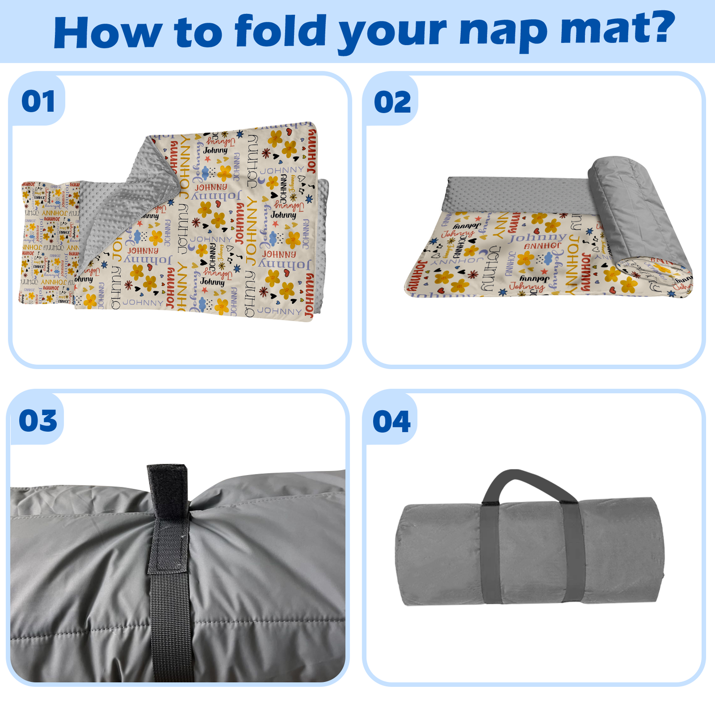 Personalized Nap Mat Monogrammed 07 Edition