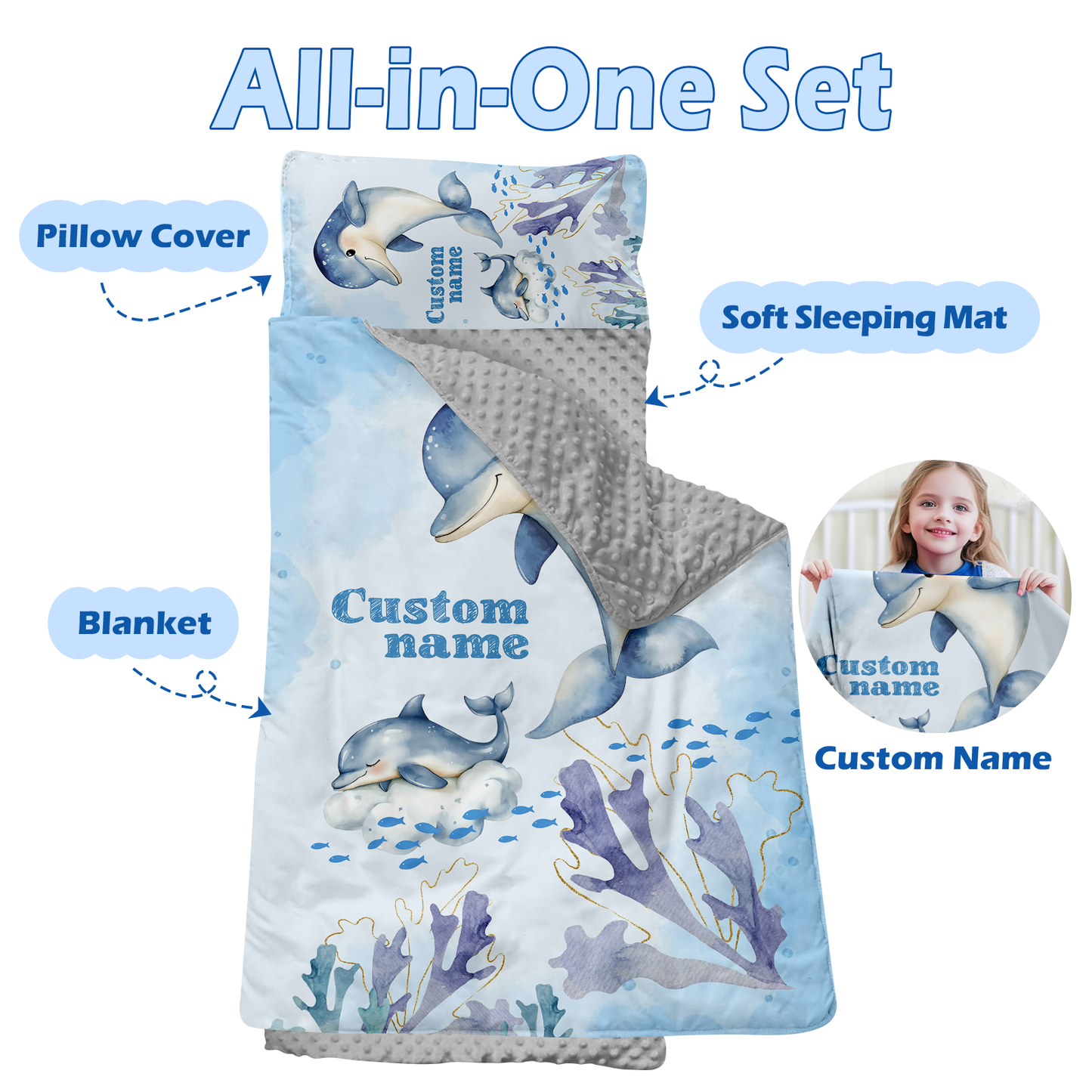 Personalized Nap Mat Ocean 05 Edition