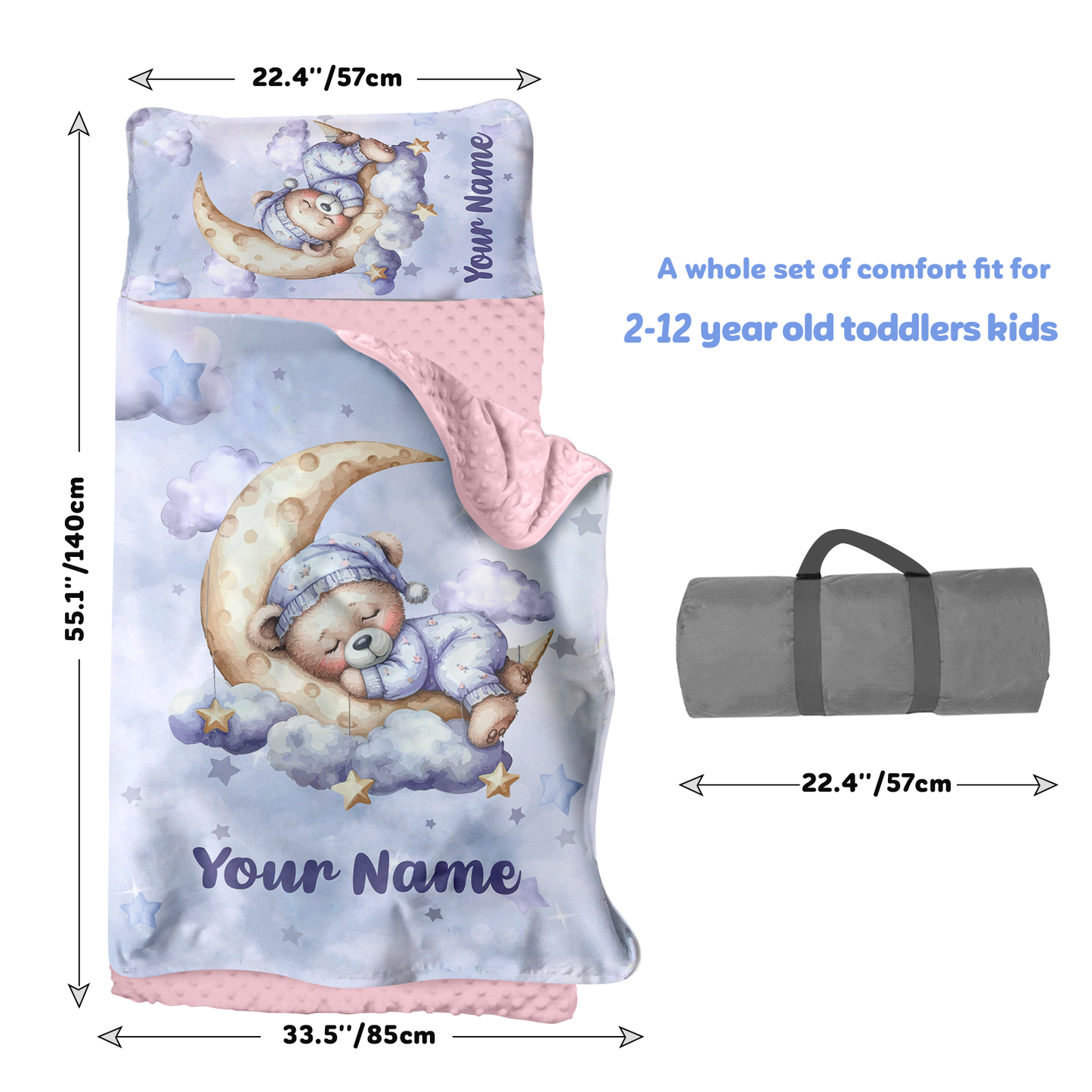 Personalized Nap Mat Teddy Bear 02 Edition