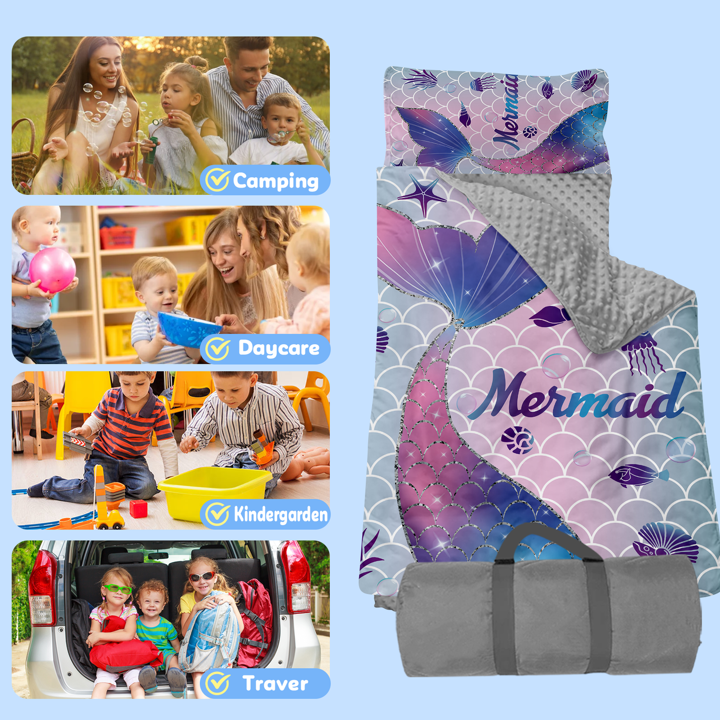 Personalized Nap Mat Mermaid 03 Edition