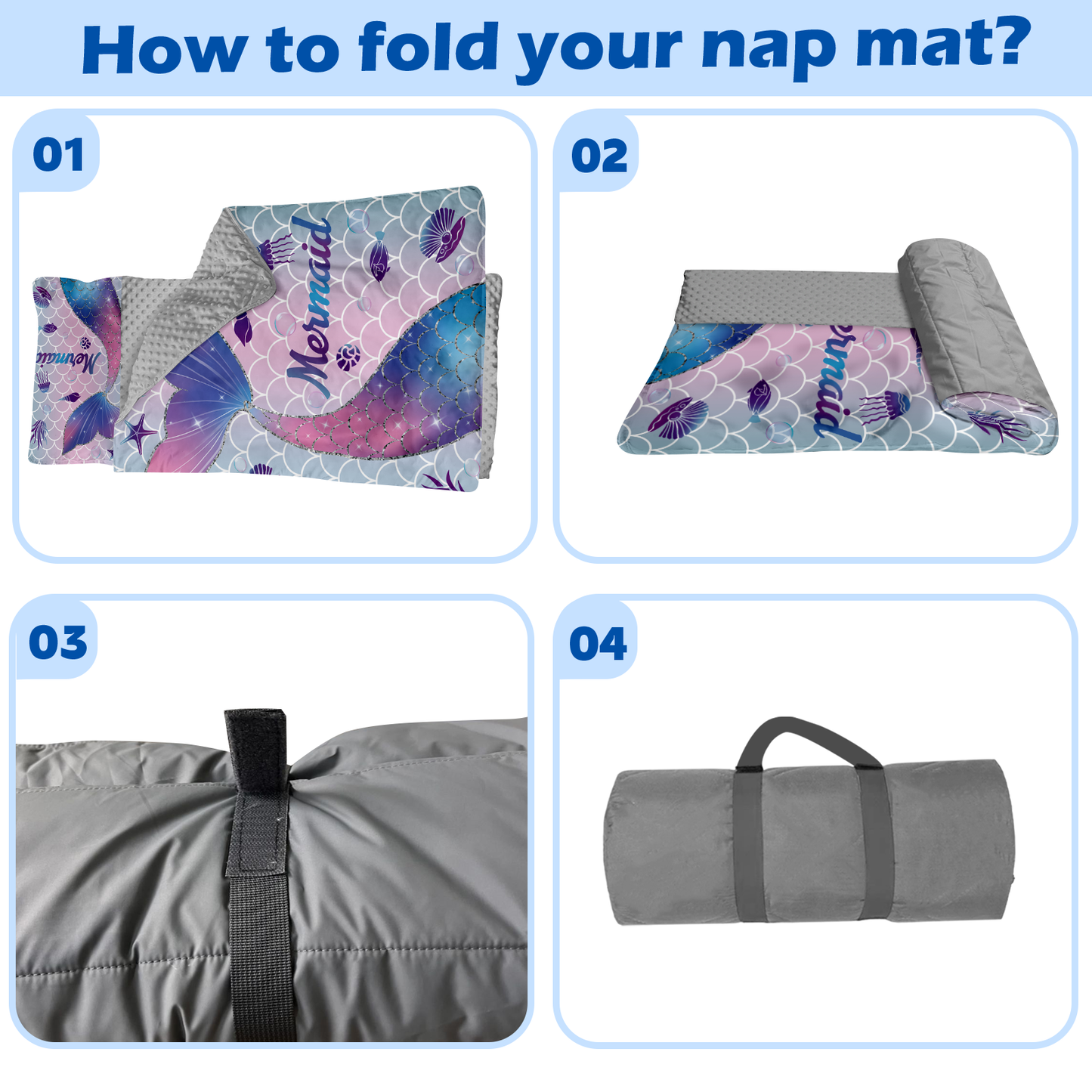 Personalized Nap Mat Mermaid 03 Edition