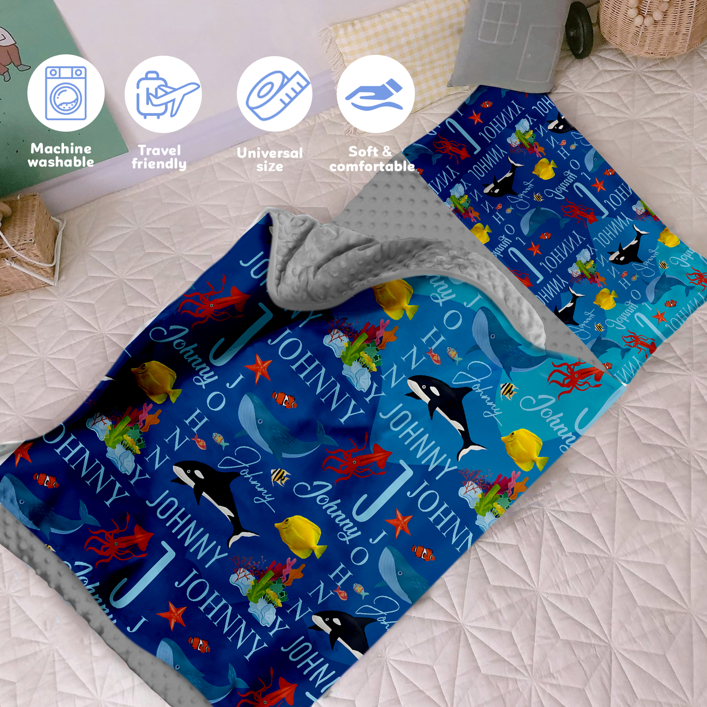Personalized Nap Mat Ocean 06 Edition