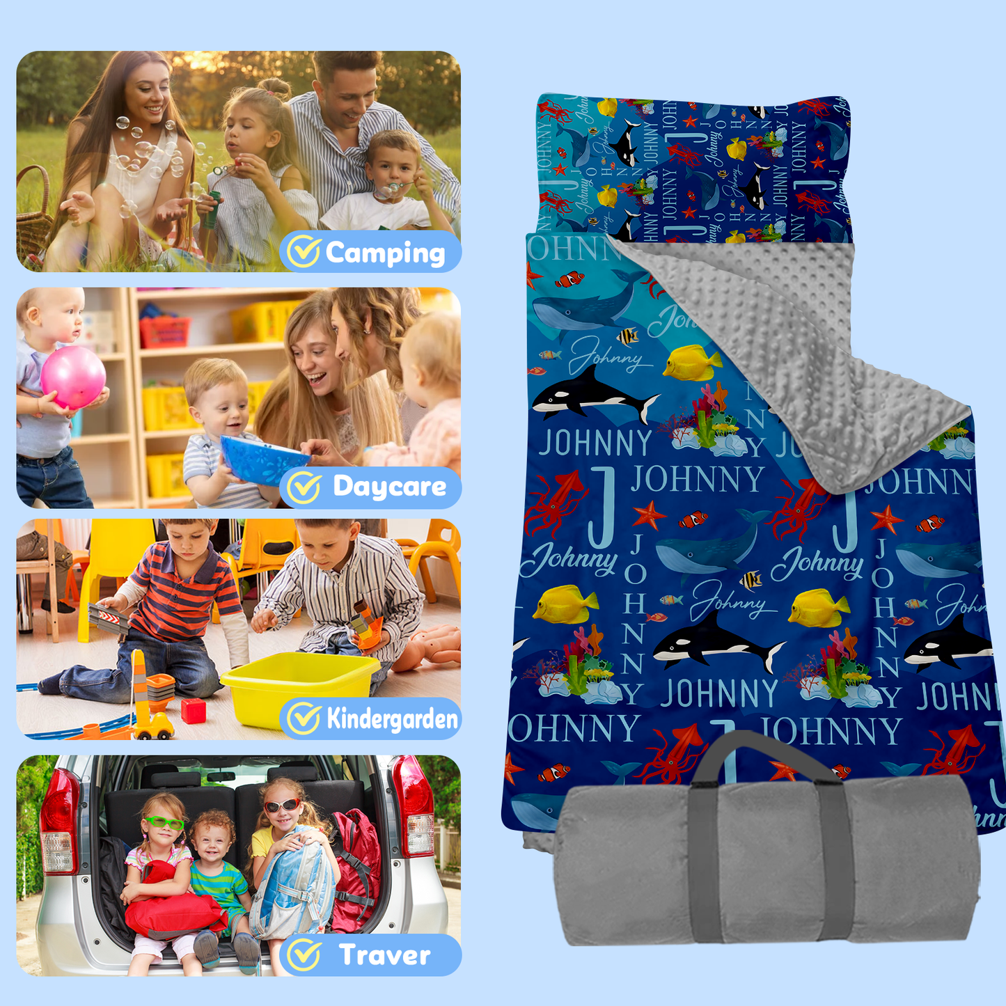 Personalized Nap Mat Ocean 06 Edition