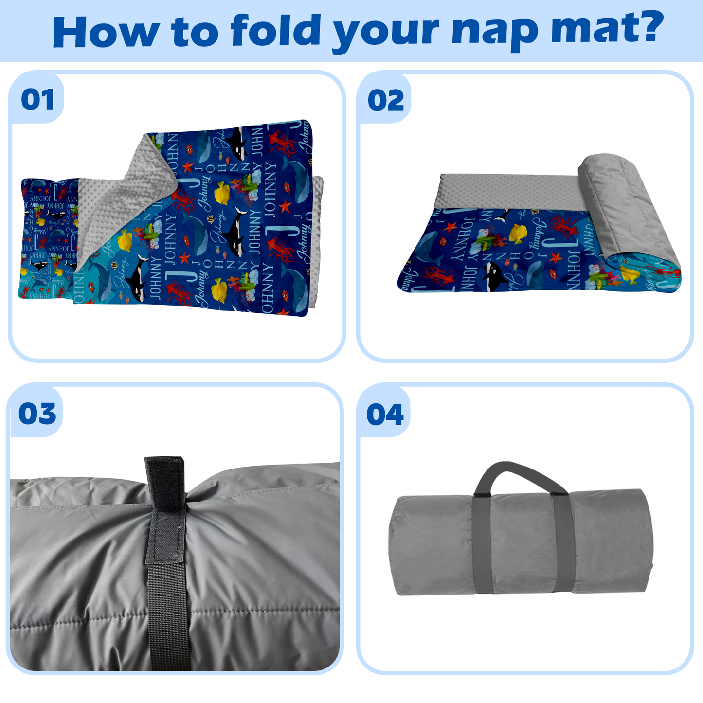 Personalized Nap Mat Ocean 06 Edition