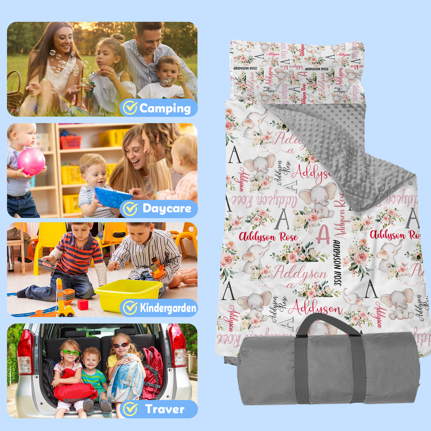 Personalized Nap Mat Zoo 05 Edition