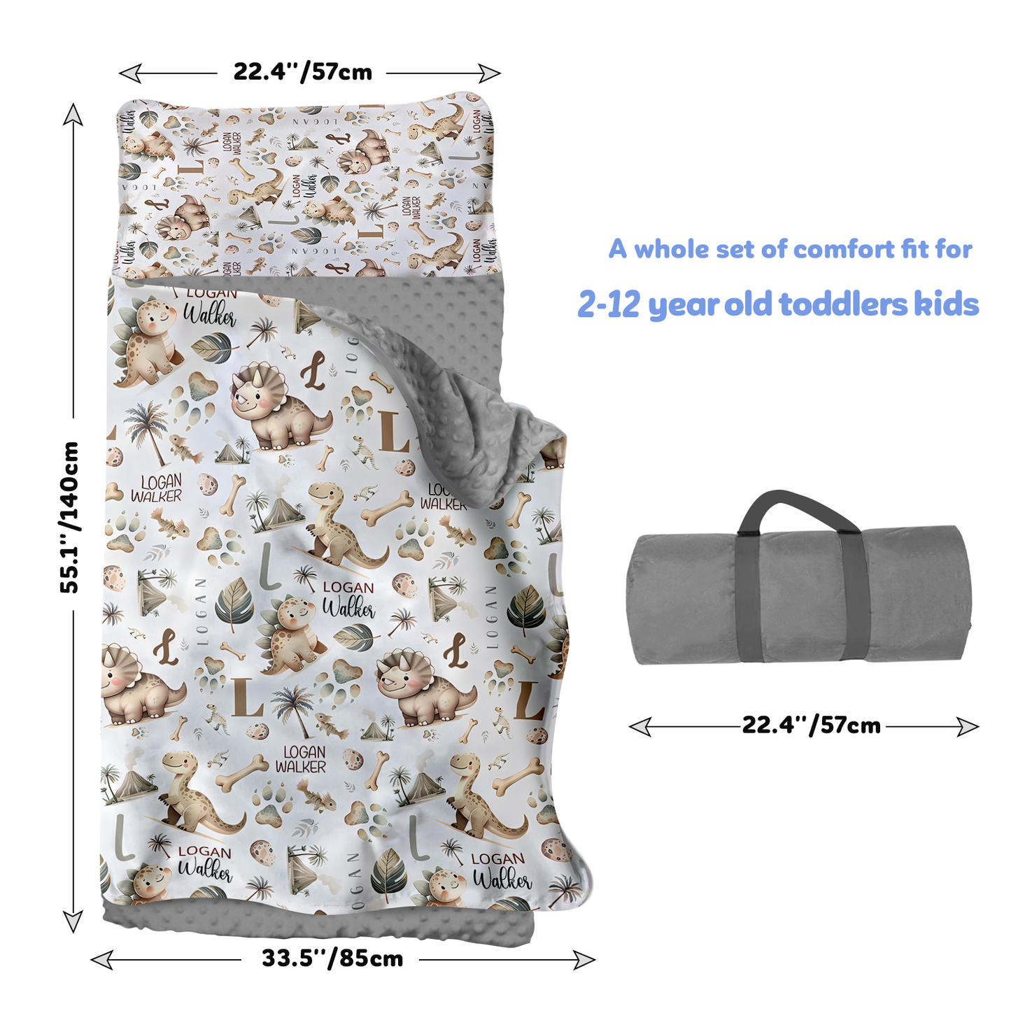 Personalized Nap Mat Dinosaur 11 Edition