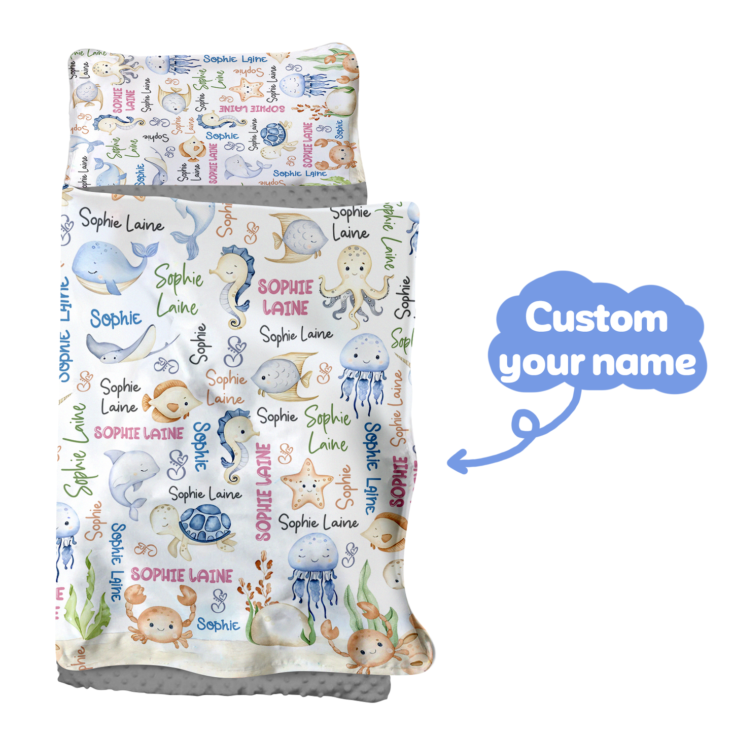 Personalized Nap Mat Ocean 07 Edition