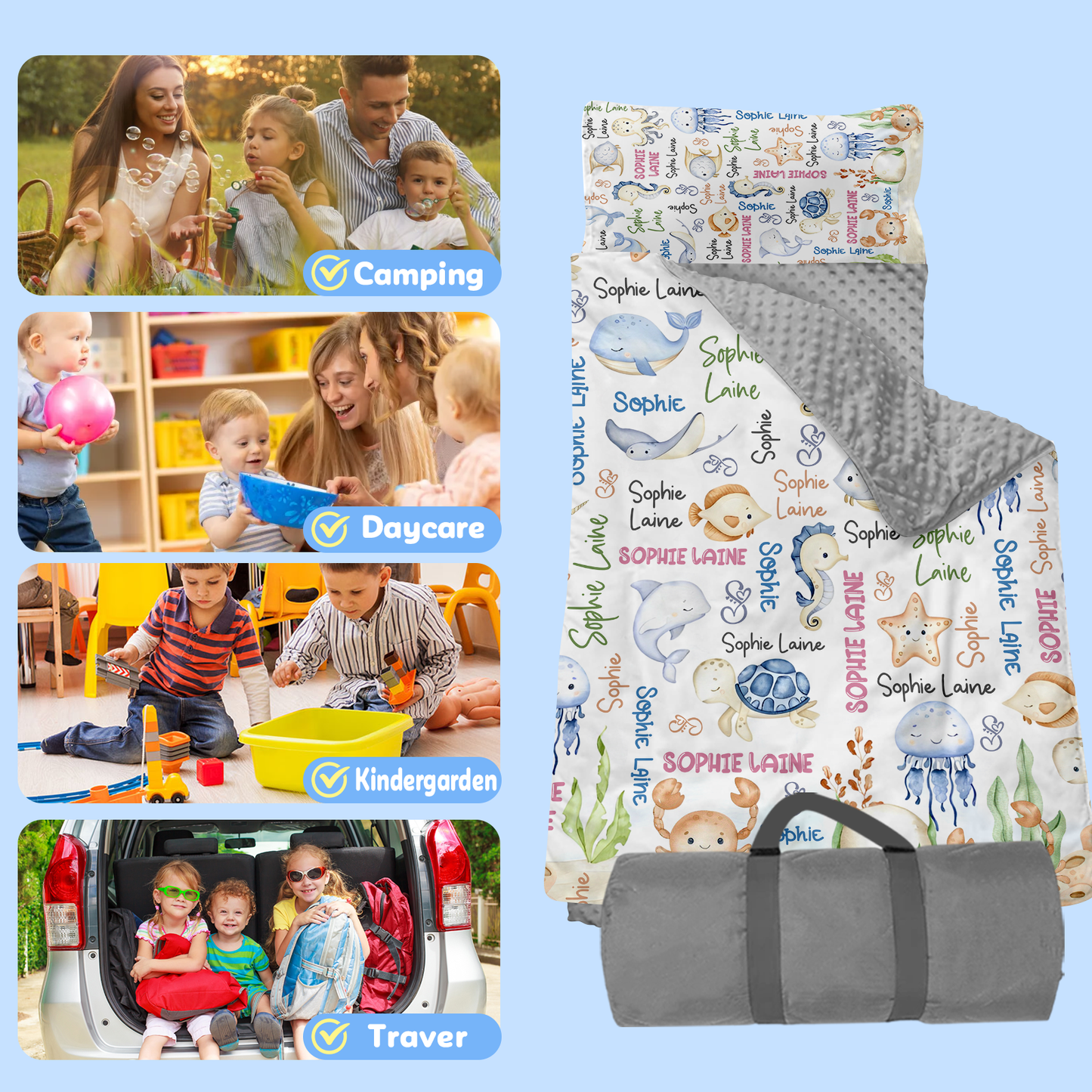 Personalized Nap Mat Ocean 07 Edition