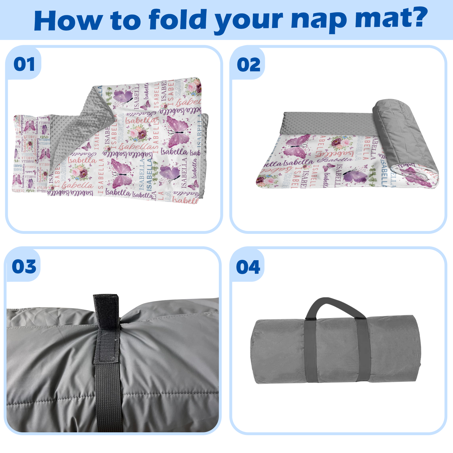 Personalized Nap Mat Butterfly 02 Edition