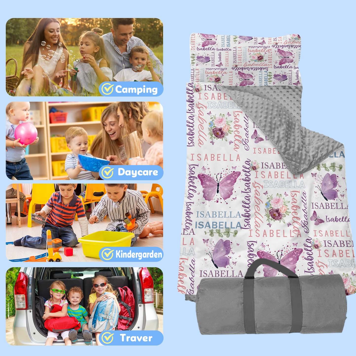 Personalized Nap Mat Butterfly 02 Edition