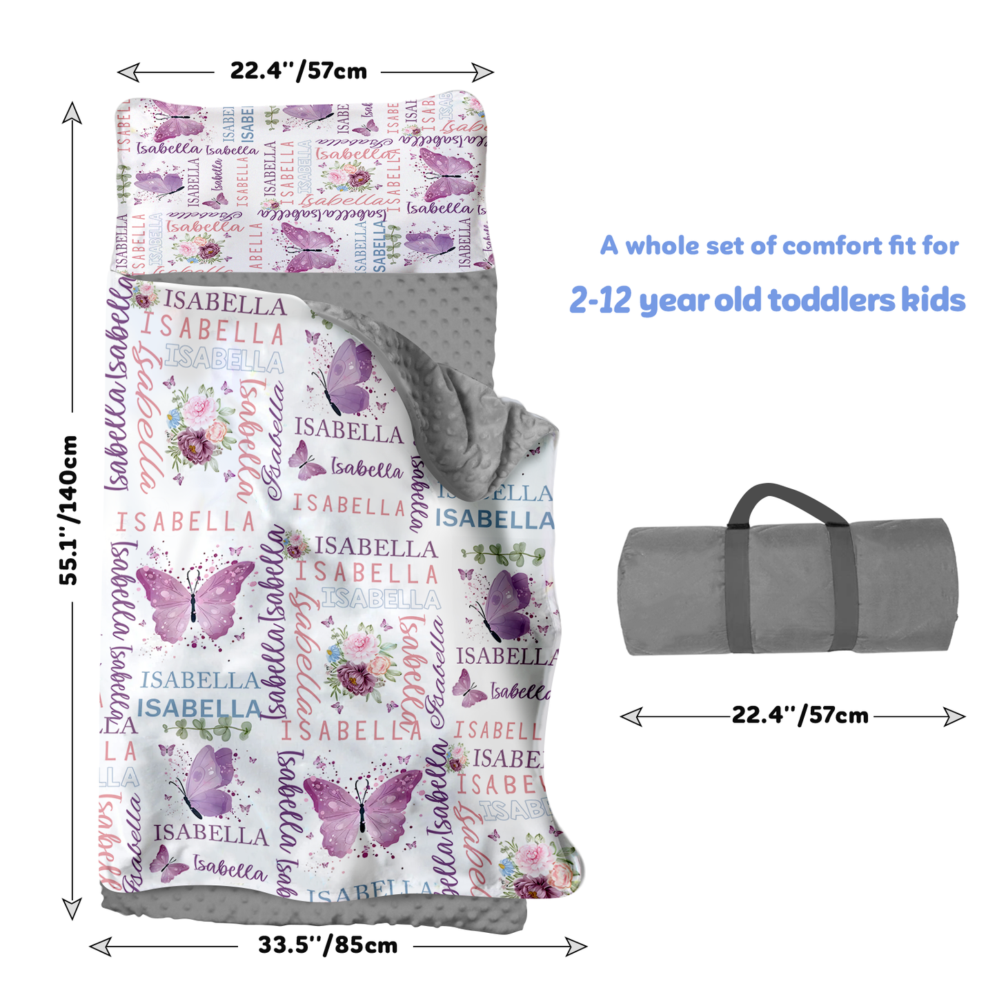 Personalized Nap Mat Butterfly 02 Edition
