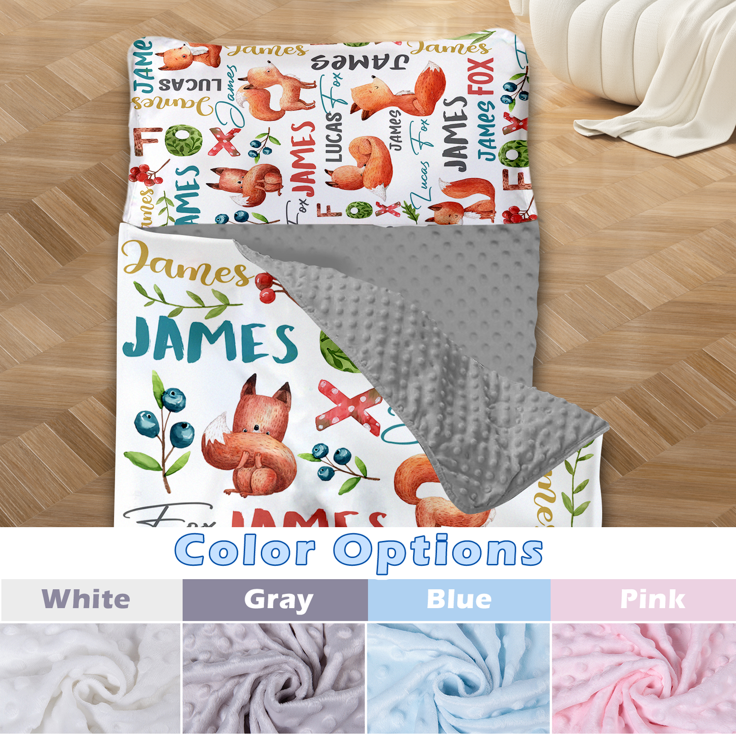 Personalized Nap Mat Woodland Animals 04 Edition