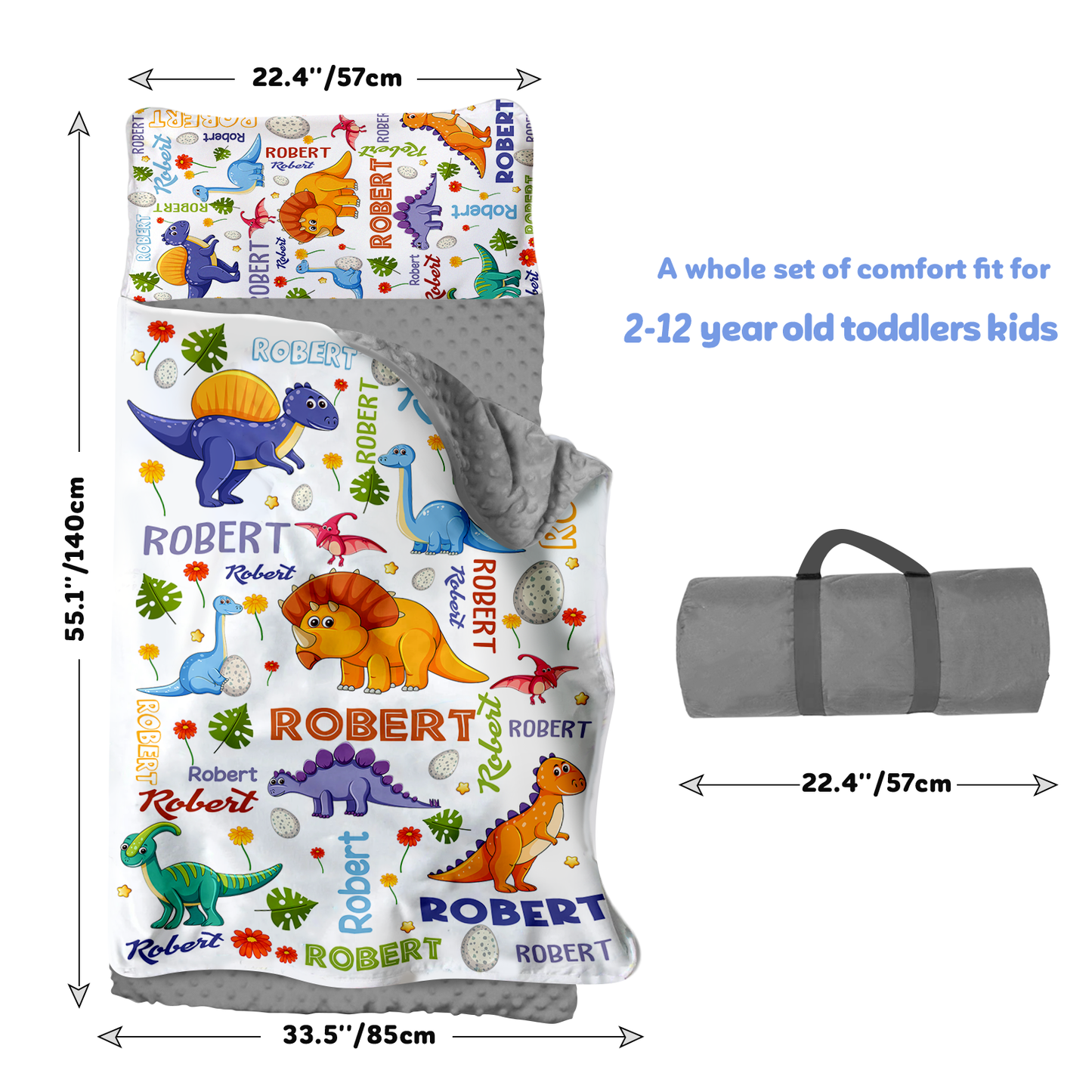 Personalized Nap Mat Dinosaur 12 Edition
