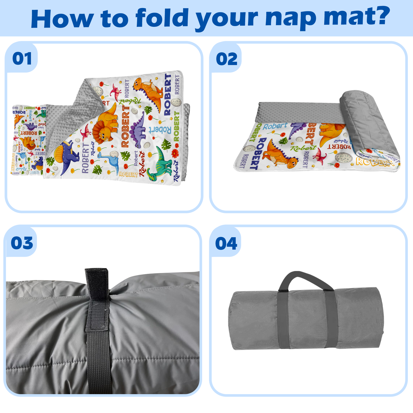 Personalized Nap Mat Dinosaur 12 Edition