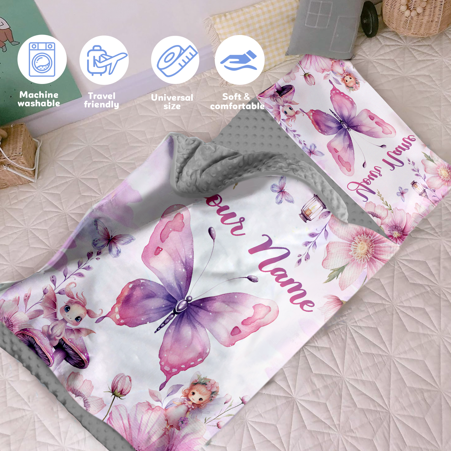 Personalized Nap Mat Butterfly 03 Edition