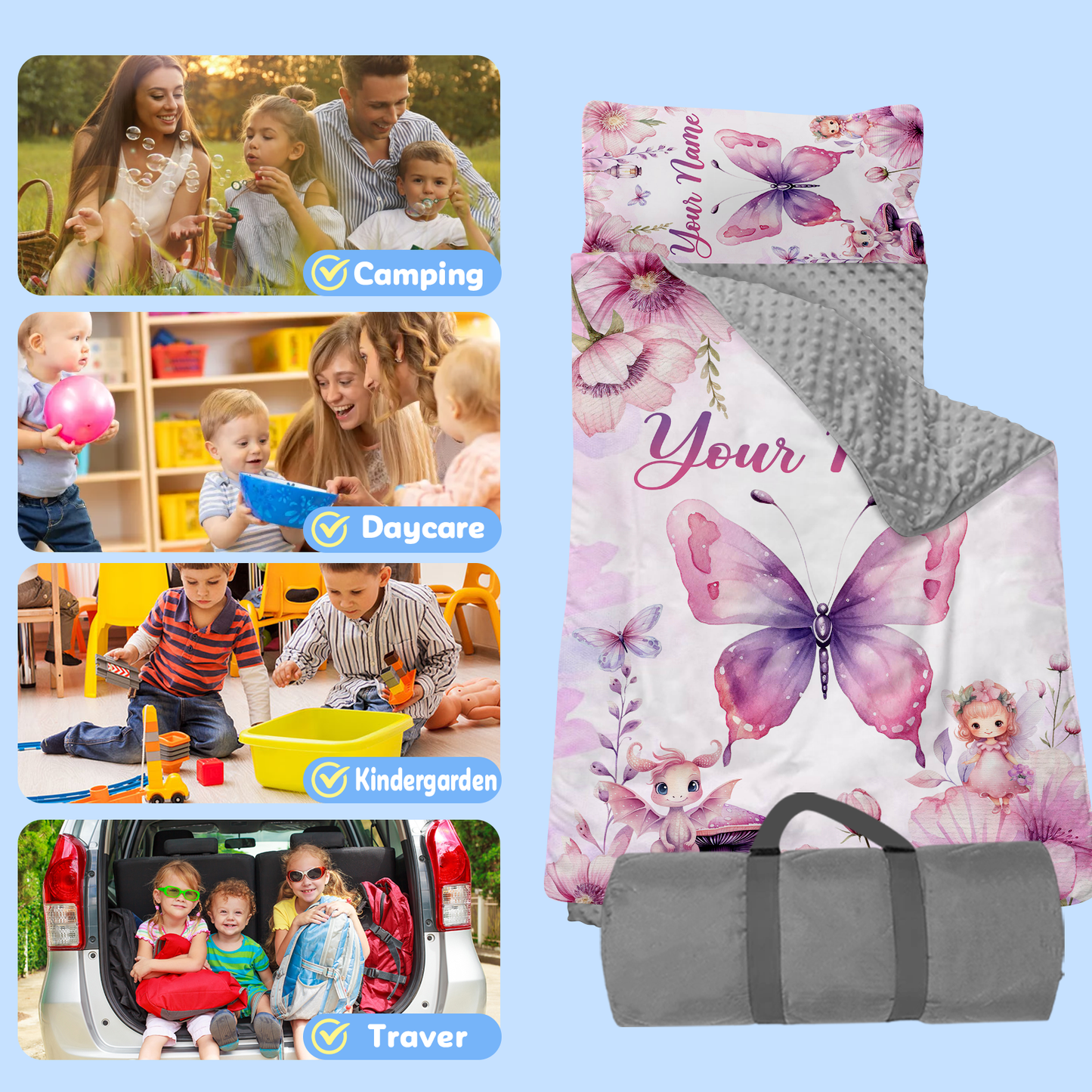 Personalized Nap Mat Butterfly 03 Edition