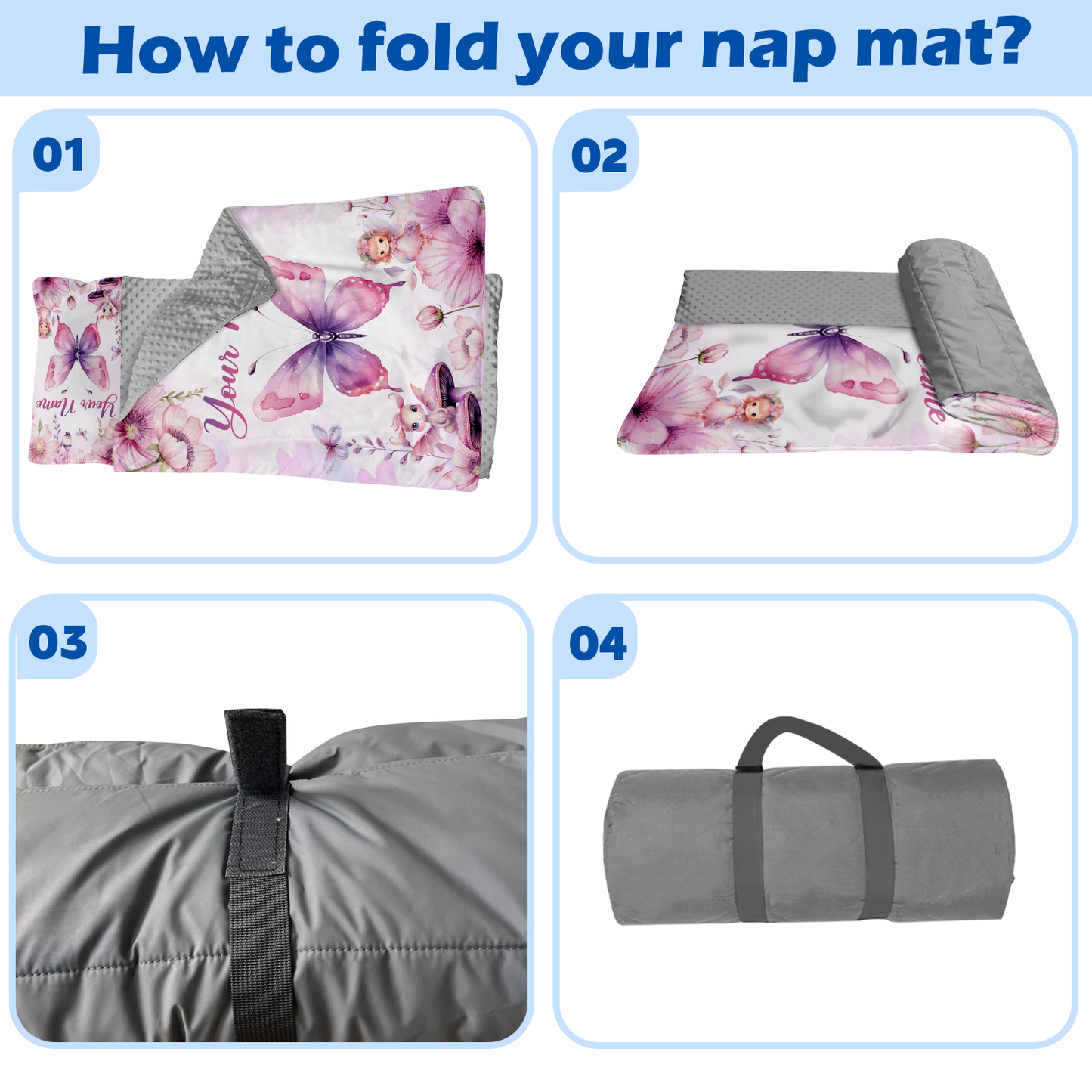 Personalized Nap Mat Butterfly 03 Edition