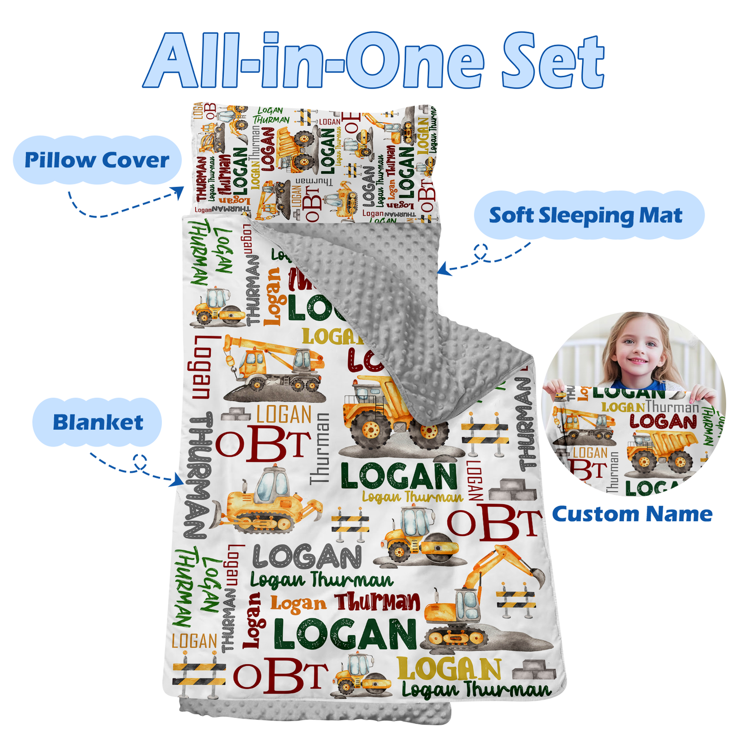 Personalized Nap Mat Transportation 12 Edition