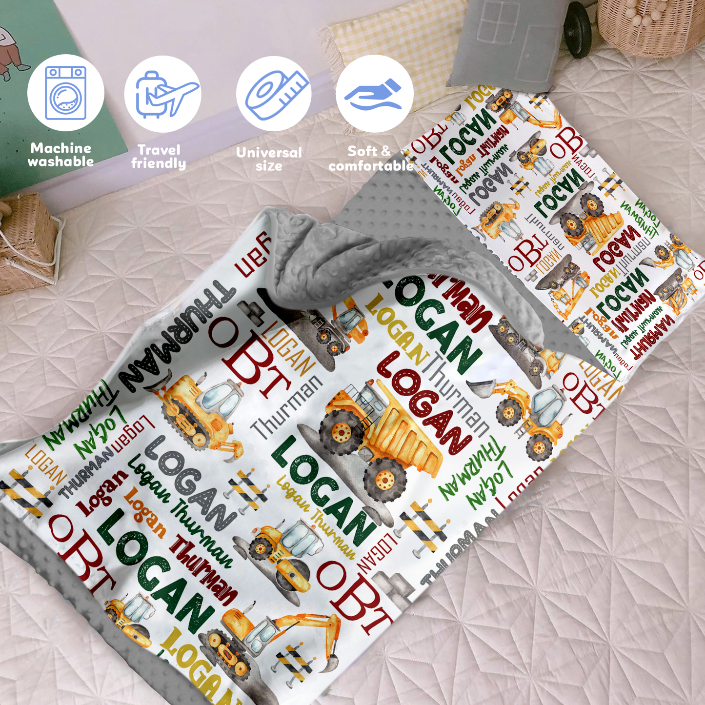 Personalized Nap Mat Transportation 12 Edition