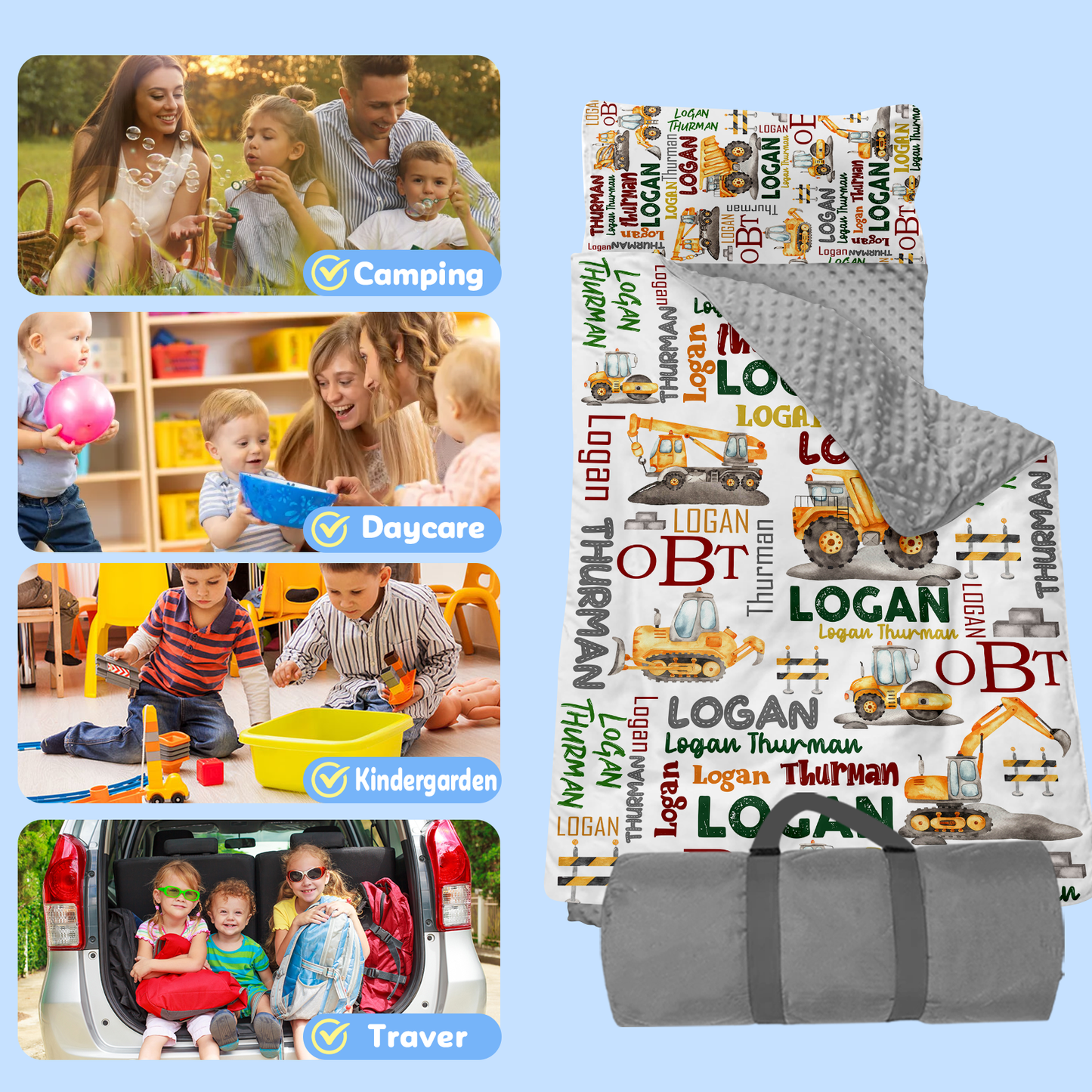 Personalized Nap Mat Transportation 12 Edition