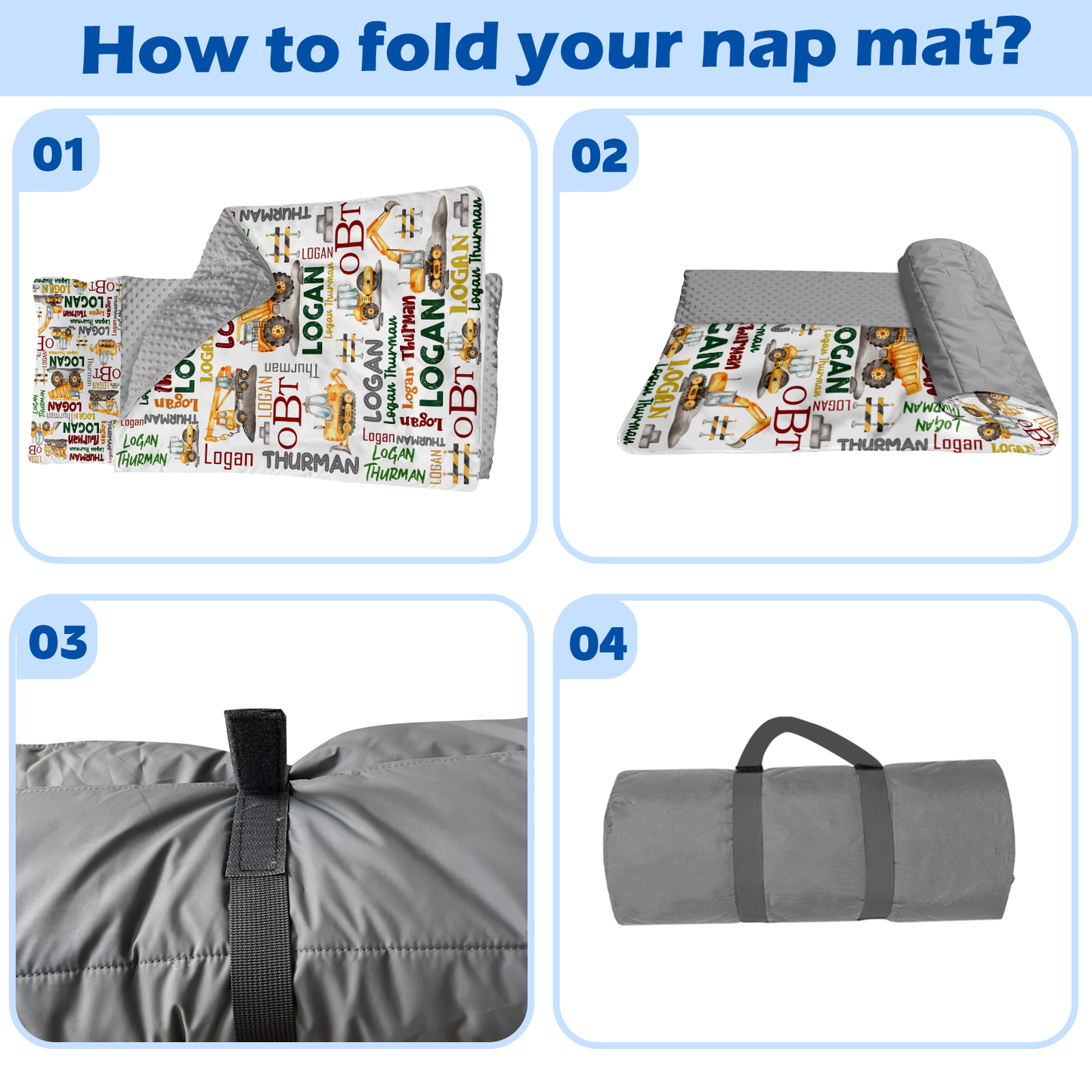 Personalized Nap Mat Transportation 12 Edition
