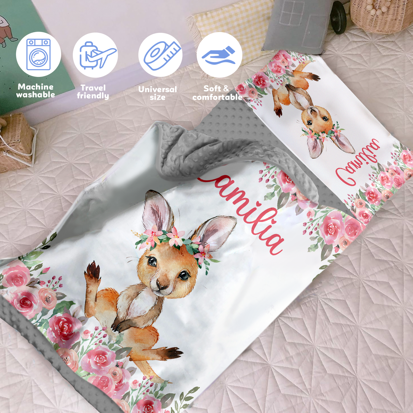 Personalized Nap Mat Kangaroo 03 Edition